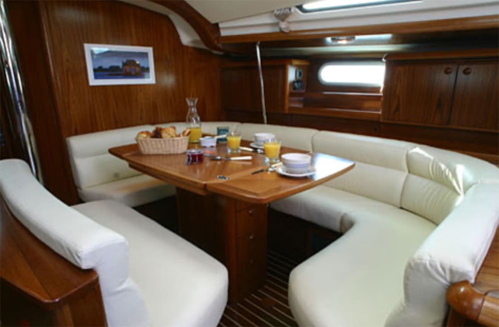 breakfast onboard sailing yacht