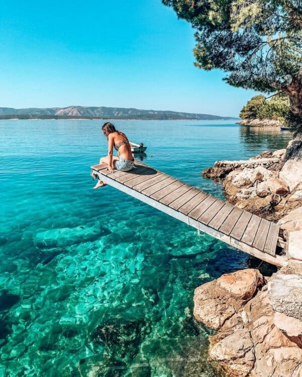 Scenic view of the crystal-clear blue waters of the Adriatic Sea in Croatia during a RYA sailing course