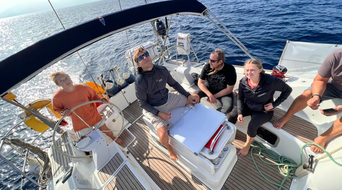 Students sailing on the Adriatic Sea