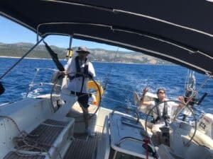 Learning sailing in Croatia in April